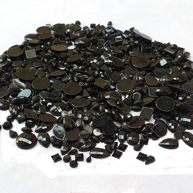 Jet finish Rhinestones Black Color Assorted Shape 3-10mm Size 1440 Pieces Pack