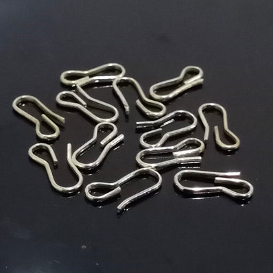 50 PIECES PACK SILVER  S HOOK FOR JEWELLERY MAKING IN SIZE ABOUT 14 MM