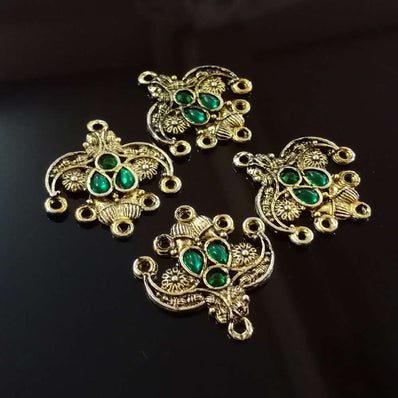 30X35MM STONE STUDDED EAR STUDS SOLD BY PER PAIR PACK