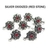 5 PAIR PACK' STONE STUDDED EAR STUDS' 12 MM