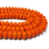 Per Strand Solid Opaque Glass Beads for jewellery Making in Size Approx 7x12 MM, Approx pcs in a strand about 58~62 Beads