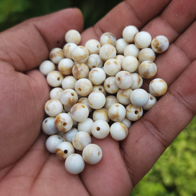 40 PIECES PACK' 8 MM' ROUND ACRYLIC BEADS USED IN DIY JEWELLERY MAKING