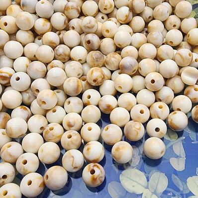 40 PIECES PACK' 8 MM' ROUND ACRYLIC BEADS USED IN DIY JEWELLERY MAKING