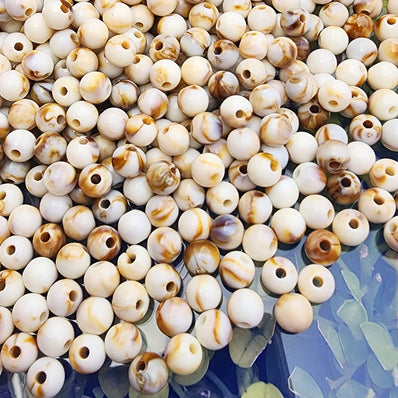 50 PIECES PACK' 6 MM' ROUND ACRYLIC BEADS USED IN DIY JEWELLERY MAKING