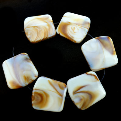 10 PIECES PACK' 27x24 MM' ACRYLIC BEADS USED IN DIY JEWELLERY MAKING