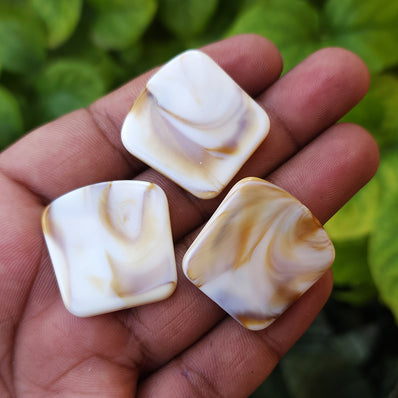 10 PIECES PACK' 27x24 MM' ACRYLIC BEADS USED IN DIY JEWELLERY MAKING