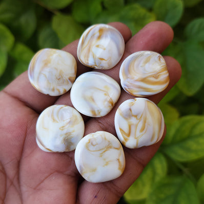 10 PIECES PACK' 22 MM' ACRYLIC BEADS USED IN DIY JEWELLERY MAKING