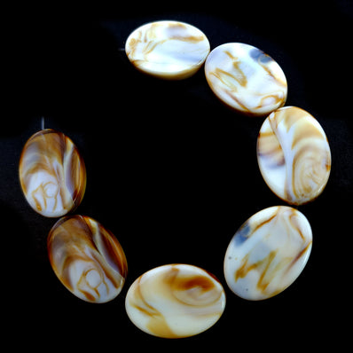 10 PIECES PACK' 24x17 MM' ROUND ACRYLIC BEADS USED IN DIY JEWELLERY MAKING