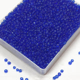 100 Grams Pack 11/0 Size about 2mm Blue Transparent Glass Seed Beads for embroidery, craft and jewelry making