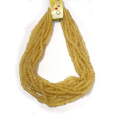 2 Bunch 6/0 size about 4mm size Matt Gold Yellow (1 bunch has about 12 line of 16")