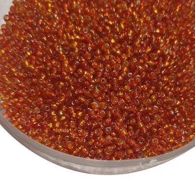 100 Grams Pack Size 10/0 mm Orange Glass Seed Beads for embroidery, craft and jewelry making