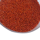 100 Grams Pack Size 10/0 mm Orange Glass Seed Beads for embroidery, craft and jewelry making