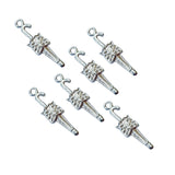 10 Pcs Lot, 28x8mm Umbrella Charms for Jewelry Making Shiny Silver Color