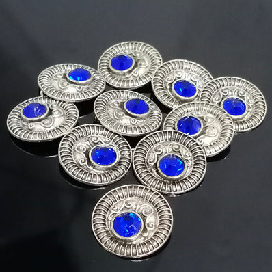 5 Pieces Pack' 24 MM Stone Studded Pendant Charms