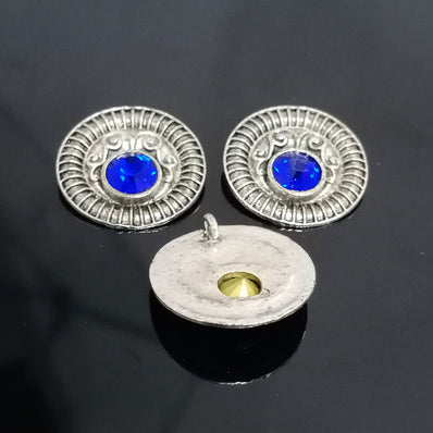 5 Pieces Pack' 24 MM Stone Studded Pendant Charms