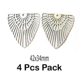 4 Pcs Pack in approx size 42x34mm Oxidized Small Pendant Charms for Jewellery Making