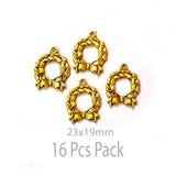 16 Pcs Pack in approx size 23x19mm Oxidized Small Pendant Charms for Jewellery Making