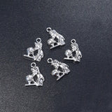 25 Pcs Pack Fairy Charms  Silver Oxidized