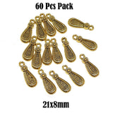 60 Pcs Pack Oxidized Charms For Jewelry Making