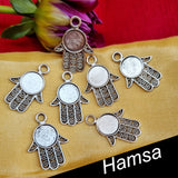 30 Pcs. Pack, Small Charms, Pendants, Hamsa Hand in Size about 19x27mm