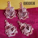10/Pcs Pkg. Knighthood Charms for Jewelry Making in Size about 19X28MM ROSE GOLD PLATED