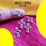 10/Pcs Pkg. Cross Charms for Jewelry Making in Size about 11X17MM