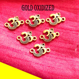 10/Pcs Pkg. Om Connector Charms for Jewelry Making in Size about 11X17MM