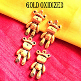 10/Pcs Pkg. Teddy Charms for Jewelry Making in Size about 15X19MM