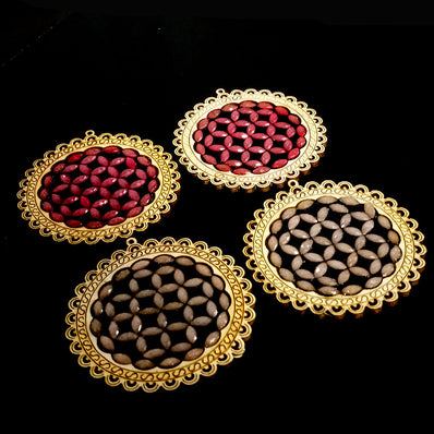 50 mm' Lite Weight Hand Carved Wooden Earring Base Sold by 2 PAIR PACK Random MIX