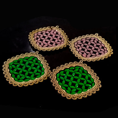 50 mm' Lite Weight Hand Carved Wooden Earring Base Sold by 2 PAIR PACK Random MIX