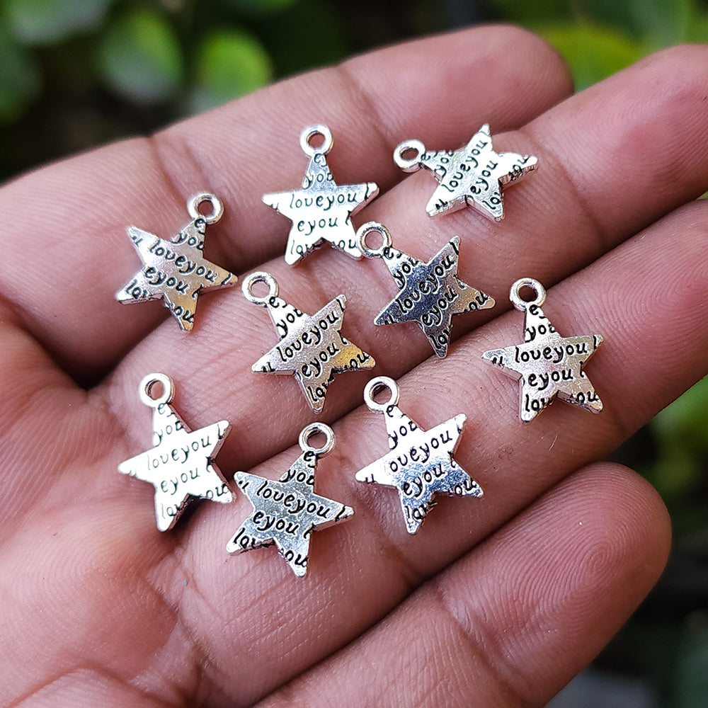 Hollow Wooden Star Beads Multicolor Charms Pendant Jewelry Making