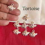 20 Pcs Pack Tortoise Silver Jewelry Making Charms In Size about mm