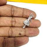 20 Pcs Pack/ Dancing Doll Rhodium Plated Zinc Alloy Meterial Jewelry Making Charms