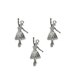 20 Pcs Pack/ Dancing Doll Silver Plated Zinc Alloy Meterial Jewelry Making Charms