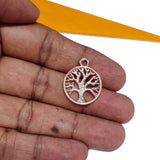 20 Pcs Pack/ Tree of Life Rose Gold Plated Zinc Alloy Meterial Jewelry Making Charms