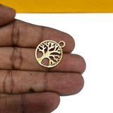 20 Pcs Pack/ Tree of Life Gold Plated Zinc Alloy Meterial Jewelry Making Charms