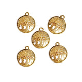20 Pcs Pack/ Tree of Life Gold Plated Zinc Alloy Meterial Jewelry Making Charms