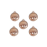 20 Pcs Pack/ Tree of Life Rose Gold Plated Zinc Alloy Meterial Jewelry Making Charms