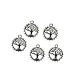 20 Pcs Pack/ Tree of Life Rhodium Plated Zinc Alloy Meterial Jewelry Making Charms