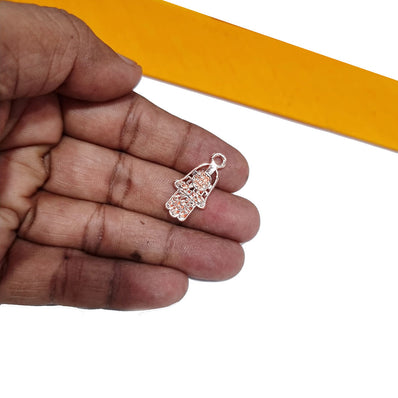 20 Pcs Pack/ Hamsa Hand Rose Gold Plated Zinc Alloy Meterial Jewelry Making Charms