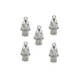 20 Pcs Pack/ Hamsa Hand Silver Plated Zinc Alloy Meterial Jewelry Making Charms