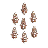 20 Pcs Pack/ Hamsa Hand Rose Gold Plated Zinc Alloy Meterial Jewelry Making Charms