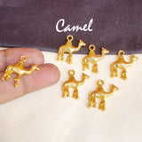 10 Pcs Pack Camel Gold Shiny Plating  in Size about  22x25mm Metal Charms for jewelry making