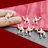 10 Pcs Pack Camel Silver Shiny Plating  in Size about  22x25mm Metal Charms for jewelry making