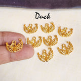 20 Pcs Pack Duck Gold Shiny Plating  in Size about  14x17mm Metal Charms for jewelry making