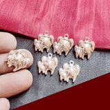 20 Pcs Pack Elephant Silver Shiny Plating  in Size about  20mm Metal Charms for jewelry making