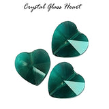 Teal 10/PCS LOT, FINE QUALITY OF CRYSTAL GLASS HEART SHAPE BEADS IN SIZE ABOUT 14X12MM