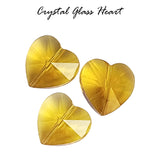 Topaz 10/PCS LOT, FINE QUALITY OF CRYSTAL GLASS HEART SHAPE BEADS IN SIZE ABOUT 14X12MM