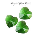 Green 10/PCS LOT, FINE QUALITY OF CRYSTAL GLASS HEART SHAPE BEADS IN SIZE ABOUT 14X12MM