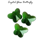 Green 10/PCS LOT, FINE QUALITY OF CRYSTAL GLASS Butterfly SHAPE BEADS IN SIZE ABOUT 14mm